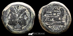 Terentius Varo Bronze As 32.50 g, 33 mm Rome 169-158 B.C. Good very fine (MBC)