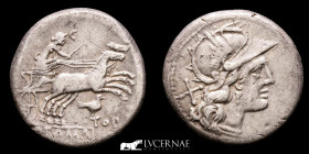 Anonymous Silver Denarius 3,98 g. 19 mm. Rome 189-180 B.C. Good very fine (MBC)