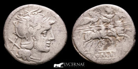 Anonymous Silver Denarius 3.59 g. 19 mm. Rome 211 BC.  Very fine (BC)