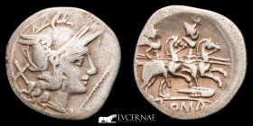 Anonymous  Silver Denarius 2.25 g., 18 mm. - 206-200 BC Good very fine (MBC)