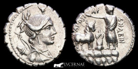 A. Postumius Albinus Silver Denarius 3,77 g. 17 mm. Rome 81 B.C. Extremely fine