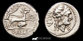 C. Allius Bala Silver Denarius 3.88 g. 19 mm. Rome 92 BC. Good very fine