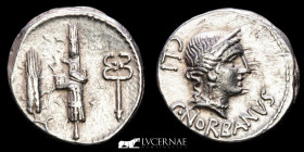 C. Norbanus Silver Denarius 4,42 g. 18 mm.  Rome 83 B.C. Good very fine