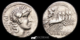 C. Vibius C.f. Pansa Silver Denarius 3,85 g 19 mm Rome 90 B.C.  GVF