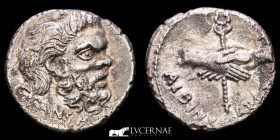 D. Iunius Brutus Albinus and C. Vibius Pansa Silver Denarius 3,90 g. 18 mm. Rome 48 B.C.  GVF