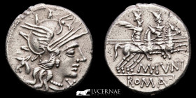 D. Junius Silanus Silver Denarius 3,54 g. 19 mm. Rome 145 B.C. Extremely fine