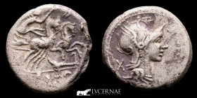 M. Cipius M.f. Silver Denarius 3.73 g., 18 mm. Rome 115-114 B.C.  Very fine