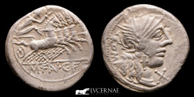 M. Fannius C.f Silver Denarius 3.88 g. 19 mm. Rome 123 B.C. Good very fine