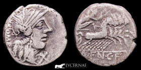 M. Fannius C.f Silver denarius 3.71 g. 18 mm. Rome 123 B.C. Very fine
