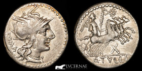 M. Tullius Silver Denarius 3,86 g., 20 mm. Rome 120 B.C. GVF