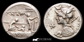 P. Licinius Nerva Silver Denarius 3,78 g. 17 mm. Rome 113-112 B.C. Good very fine (MBC+)