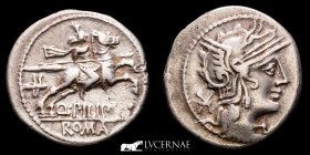 Q. Marcius Philipus Silver Denarius 3,84 g. 19 mm. Rome 129 A.D. Good very fine