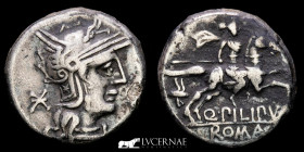 Q. Marcius Philipus Silver Denarius 3,79 g. 17 mm. Rome 129 A.D. Good very fine