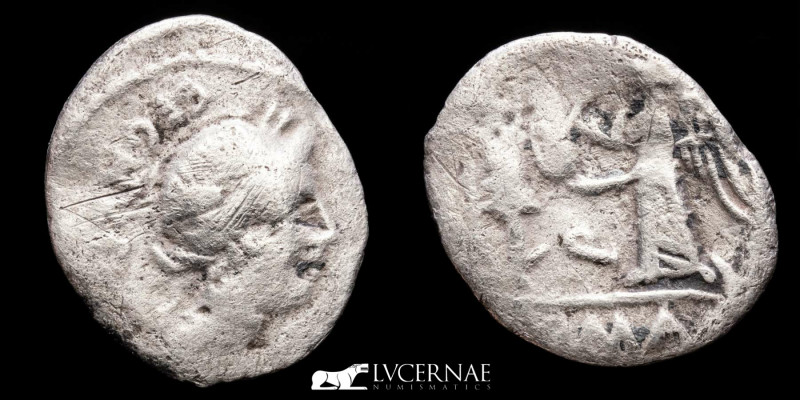 Roman Republic - C. Egnatuleius C.f., Silver quinarius, (1,40 g. 17 mm.) Minted ...