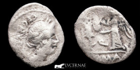 C. Egnatuleius C.f. Silver Quinarius 1,40 g. 17 mm. Rome 97 B.C. VF