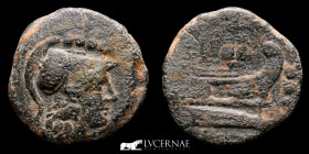 Anonymous Bronze Triens 10.20 g, 22 mm. Rome 211 BC VF