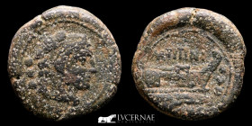 M. Titinius Bronze Quadrans 9.21 g. 22 mm. Rome 189-180 B.C. Good very fine