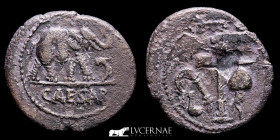 Julius Caesar Silver Denarius 3.65 g., 20 mm. Gaul 49 B.C. Very Fine