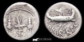 Mark Antony Silver Denarius 3.60 g. 18 mm. Patrae 32-31 BC Good very fine