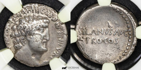Mark Antony Silver Denarius 3,61 g. 19 mm. Athens 32 B.C. VF (NGC)