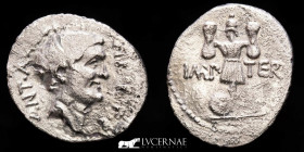 Marc Antony Silver Denarius 3.40 g., 21 mm. Military mint 37 BC Good very fine (MBC+)