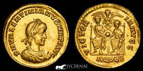 Valentinianus II Gold Solidus 4.51 g. 21 mm. Aquileia 378-383 A.D. EF