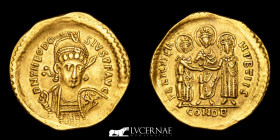 Theodosius II Gold Solidus 4.45 g, 22 mm Constantinople 437 A.D. Near Extremely fine