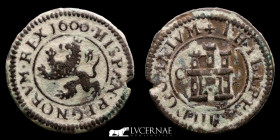 Felipe III (1598-1621) bronze 2 Maravedis 2.97 g. 20 mm. Segovia 1600 C Good very fine (MBC)