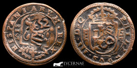 Felipe III (1598-1621) Cooper VIII Maravedís 6.43 g. 28 mm. Segovia 1618 Good very fine