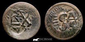 Felipe IV (1621-1665)  Æ Bronze 4 maravedis 2.96 g. 21 mm. - Felipe III Good very fine (MBC+)
