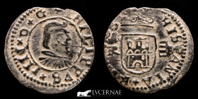 Felipe IV (1621 - 1665) Cooper IIII maravedís 0.76 g., 18 mm. Sevilla - R GVF