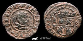 Felipe IV Copper 8 Maravedis 1,46 g., 18 mm. Segovia 1661 Good very fine (MBC+)