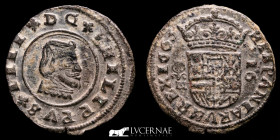 Philip IV Cooper 16 maravedís 4.26 g., 27 mm. Granada 1663 Good very fine (MBC+)