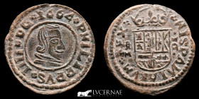 Philip IV Cooper 16 maravedís 4.06 g., 26 mm. Trujillo 1664 Good very fine (MBC+)