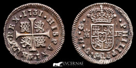 Felipe V Silver 1/2 Real 1,47 g. 11 mm. Madrid 1721 EF