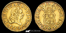 Fernando VI Gold 1/2 Escudo 1.80 g. 15 mm. Madrid 1754 JB Good very fine (MBC+)