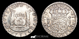 Fernando VI Silver  8 Reales 26.82 g. 39 mm. Mexico Mo 1751 MF Good very fine (MBC+)