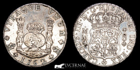 Carlos III 1759-1788 Silver 8 Reales 26,80 g. 38 mm. Mexico 1762 MM MBC