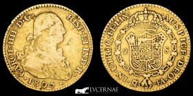 Carlos IV Gold 2 Escudos 6.67 g. 23 mm. Madrid 1805 FA Good very fine (MBC)