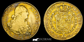 Carlos IV (1788 - 1808) Gold 2 Escudos 6.70 g. 22 mm.  Madrid 1803 FA Good very fine
