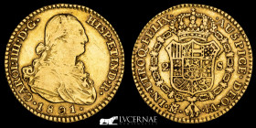 Carlos IV 1788-1808 Gold 2 Escudos 6.74 g. 23 mm. Madrid 1801 F.A. Good very fine (MBC)