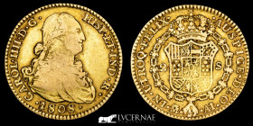 Carlos IV 1788-1808 Gold 2 Escudos 6.61 g. 22.5 mm. Madrid 1808 AI Good very fine (MBC)
