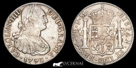 Carlos IV (1788 - 1808) Silver 8 Reales 26.80 g. 39 mm. Mexico 1793 F·M Good very fine (MBC)