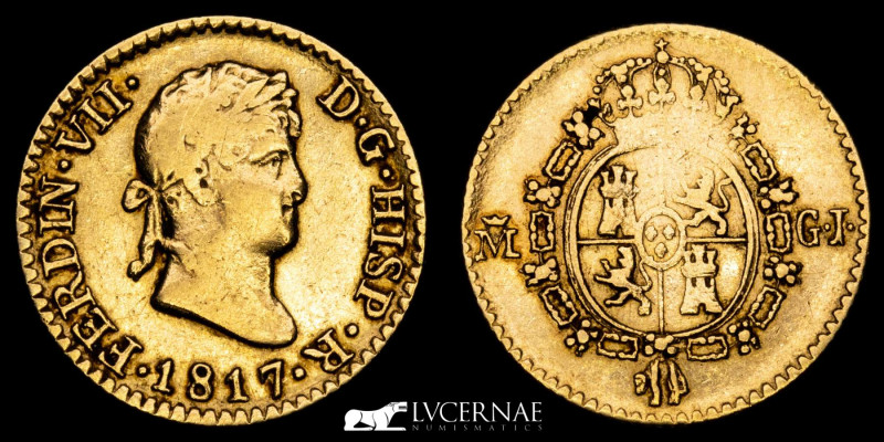 Spain - Fernando VII (1808-1833) 

Gold 1/2 escudo 1817. Madrid. GJ

Calico (201...