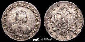 Elizabeth Petrovna (1741-1762)  Silver Ruble 25.56 g. ø 42 mm. St. Petersburg 1746 Near extremely fine