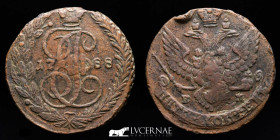 Catherine II  Copper 5 Kopeks 48.18 g • ⌀ 44 mm. Ekaterinburg EM 1788 Good very fine (MBC)