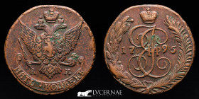 Catherine II  Copper 5 Kopeks 58.11 g • ⌀ 44 mm. Anninsky AM 1795 Near extremely fine