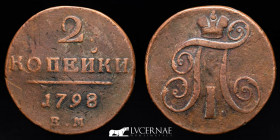 Paul I Copper 2 Kopeks 21.80 g • ⌀ 37 mm. Ekaterinburg 1798 EM Good very fine (MBC)