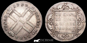 Paul I Silver Ruble 20.42 g. ø 38 mm. St. Petersburg 1799 Good very fine (MBC)