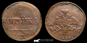 Nicholas I Cooper Kopeck 15.15 g • ⌀ 32 mm. Suzun CM 1839 Very Fine
